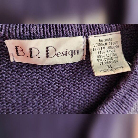 B.P. Design Winter Holiday Zip Cardigan Sweater XL Snowman Patchwork Vintage Y2K - Picture 5 of 5